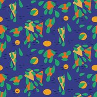 WebAbstract botanical seamless pattern in bold colors vector
