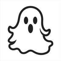 ghost single Line Icon Design outline vector
