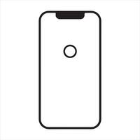 Smart phone single Line Icon Design outline vector