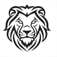 Lion single Line Icon Design outline vector