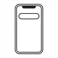 Smart phone single Line Icon Design outline vector