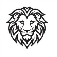 Lion single Line Icon Design outline vector