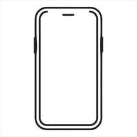Smart phone single Line Icon Design outline vector