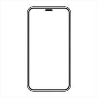 Smart phone single Line Icon Design outline vector