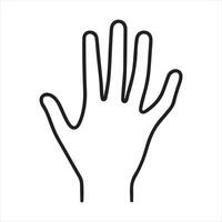 hand single Line Icon Design outline vector