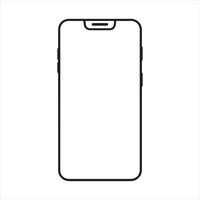 Smart phone single Line Icon Design outline vector