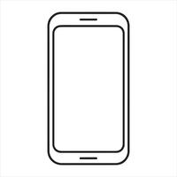 Smart phone single Line Icon Design outline vector