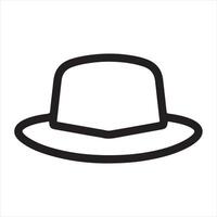 hat single Line Icon Design outline vector