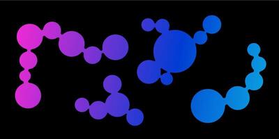 Meta balls collection. Connected morph dots. Liquid blobs fluid set. Rounded design elements for logo, icon, tag, emblem, poster. vector
