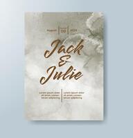 Watercolor Minimal Card. Classic Design Cards. Wedding Abstract Background Invitation Art Template. Set of Creative Illustrations for Brochure, Cover Design. Minimalistic Watercolor Artwork. vector