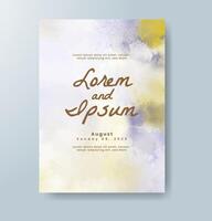 Watercolor Minimal Card. Classic Design Cards. Wedding Abstract Background Invitation Art Template. Set of Creative Illustrations for Brochure, Cover Design. Minimalistic Watercolor Artwork. vector