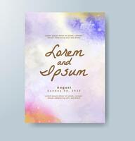 Watercolor Minimal Card. Classic Design Cards. Wedding Abstract Background Invitation Art Template. Set of Creative Illustrations for Brochure, Cover Design. Minimalistic Watercolor Artwork. vector