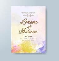 Watercolor Minimal Card. Classic Design Cards. Wedding Abstract Background Invitation Art Template. Set of Creative Illustrations for Brochure, Cover Design. Minimalistic Watercolor Artwork. vector