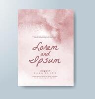 Watercolor Minimal Card. Classic Design Cards. Wedding Abstract Background Invitation. Art Template. Set of Creative Illustrations for Brochure, Cover Design. Minimalistic Watercolor Artwork. vector