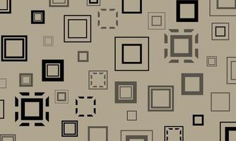 Geometric pattern with black square grey background. rectangle vintage pattern. vector