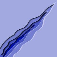 Abstract blue paper cut realistic relief. soft color. vector