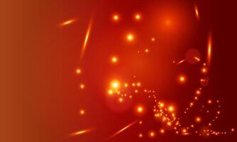Blurred bokeh light on dark red background. vector