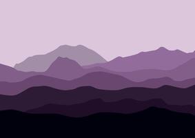 nature landscape mountains illustration. vector
