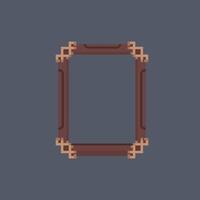 wooden frame in isolated graphic design. vector