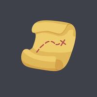 treasure map paper in isolated graphic design. vector