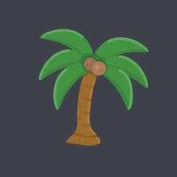 coconut tree in isolated graphic design. vector
