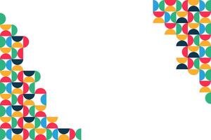 Geometric background with abstract simple colorful semi circle shapes vector
