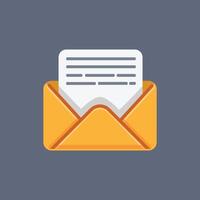 open letter message in flat design. vector