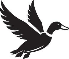 duck silhouette illustration. simple isolated on white background vector