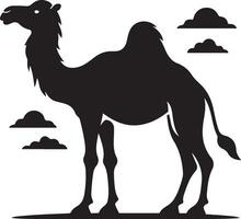Camel graphic icon. Camel black sign isolated on white background vector