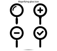 Magnifying glass simple icon vector