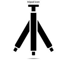 tripod icon, illustrator on background vector