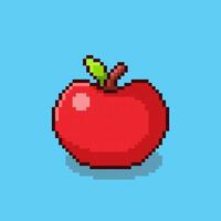 Pixel art Apple fruit game asset design vector