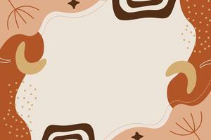 Hand Drawn Botanical Chic Bohemian Shape Element Background Template vector