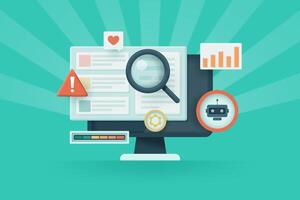 Online technologies for searching and discovering content using artificial intelligence. vector