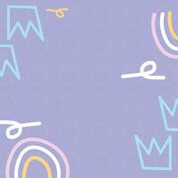 Cute abstract baby shower flat design illustration element background vector