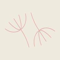 Hand Drawn Botanical Chic Bohemian Shape Element vector