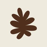 Hand Drawn Botanical Chic Bohemian Shape Element vector