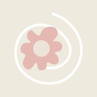 Hand Drawn Botanical Chic Bohemian Shape Element vector