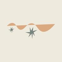 Hand Drawn Botanical Chic Bohemian Shape Element vector