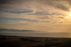 Gradual color of the sky at sunset photo