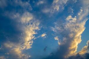 Texture of bright evening sky during sunset. 1 photo