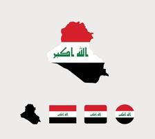 Iraq flag. Set of Iraq Flags Collection. vector