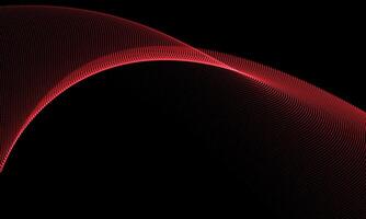 Abstract red dots wave mesh motion blur technology data design modern futuristic background vector