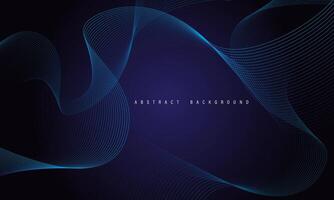 Abstract blue line wave curve design modern luxury technology futuristic background vector