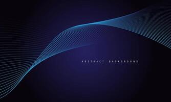 Abstract blue line wave curve design modern luxury technology futuristic background vector