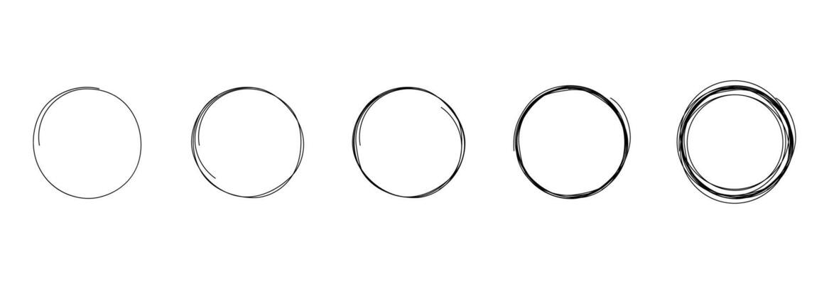 The circles are drawn by hand.