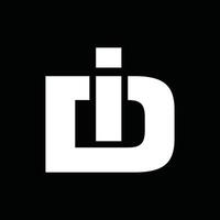 Initial DI Or ID Simple Icon Business Creative Design Logo vector