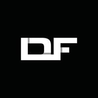 Initial DF Simplicity Business Icon Creative Design Template Logo vector