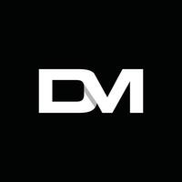 Initial DM Monogram Geometric Business Icon Design Logo vector
