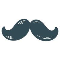 Men's mustache doodle sketch style vector